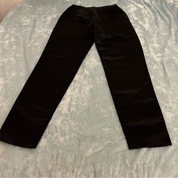 Isabel Ardee Pants Black Satin Straight Leg - Picture 6 of 7